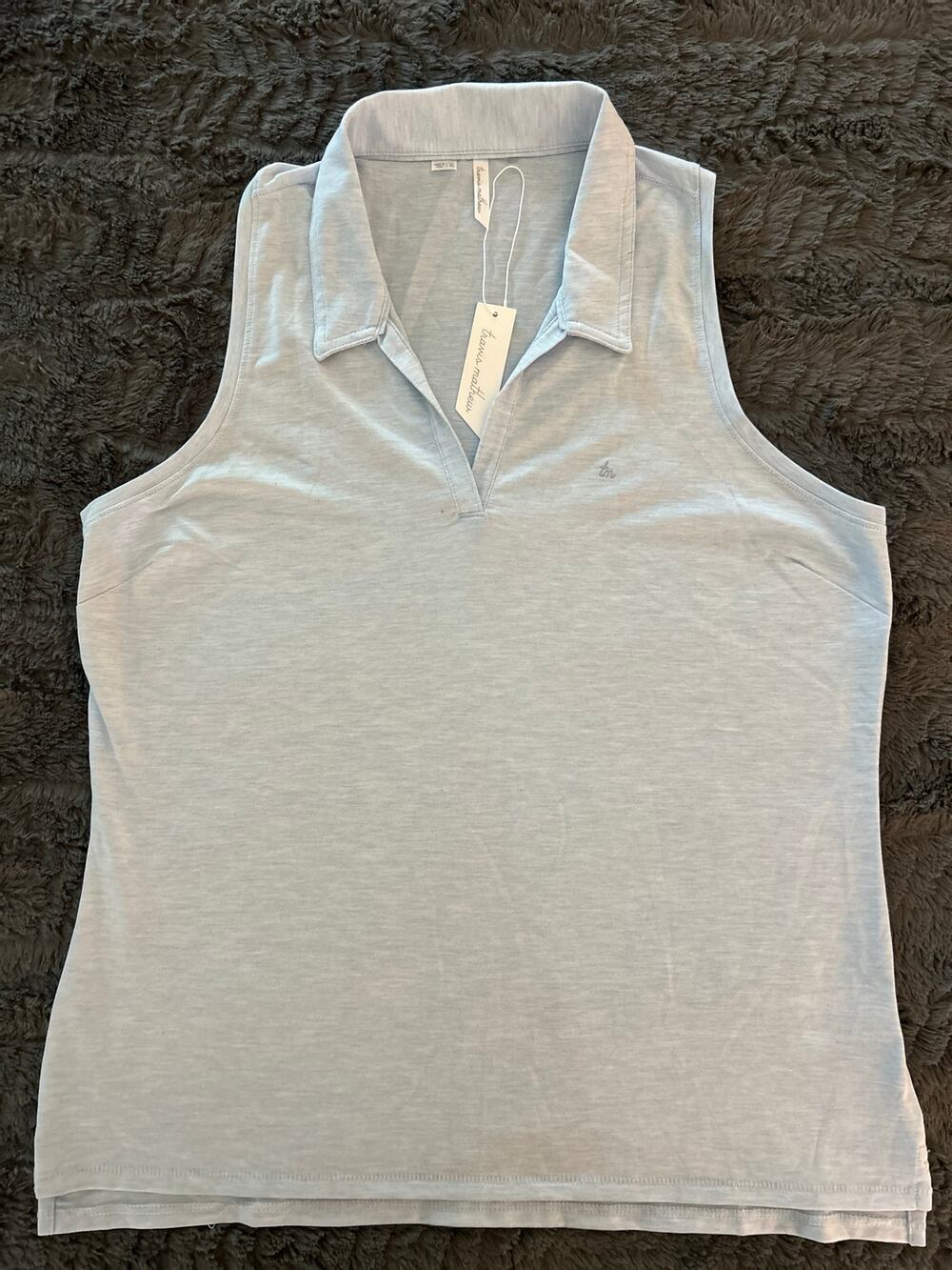 Travis Mathew Women's XL Blue Sleeveless Shirt (NWT)